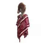 Andean diamond-woven poncho.