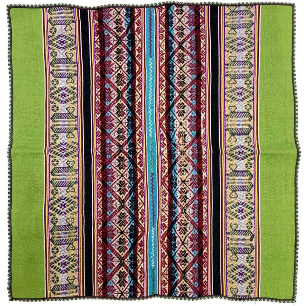 peruvian mestana mesa cloth shamanic piece in baby alpaca wool