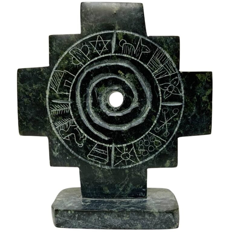 Sacred Chakana In Serpentine Stone (Calendar)