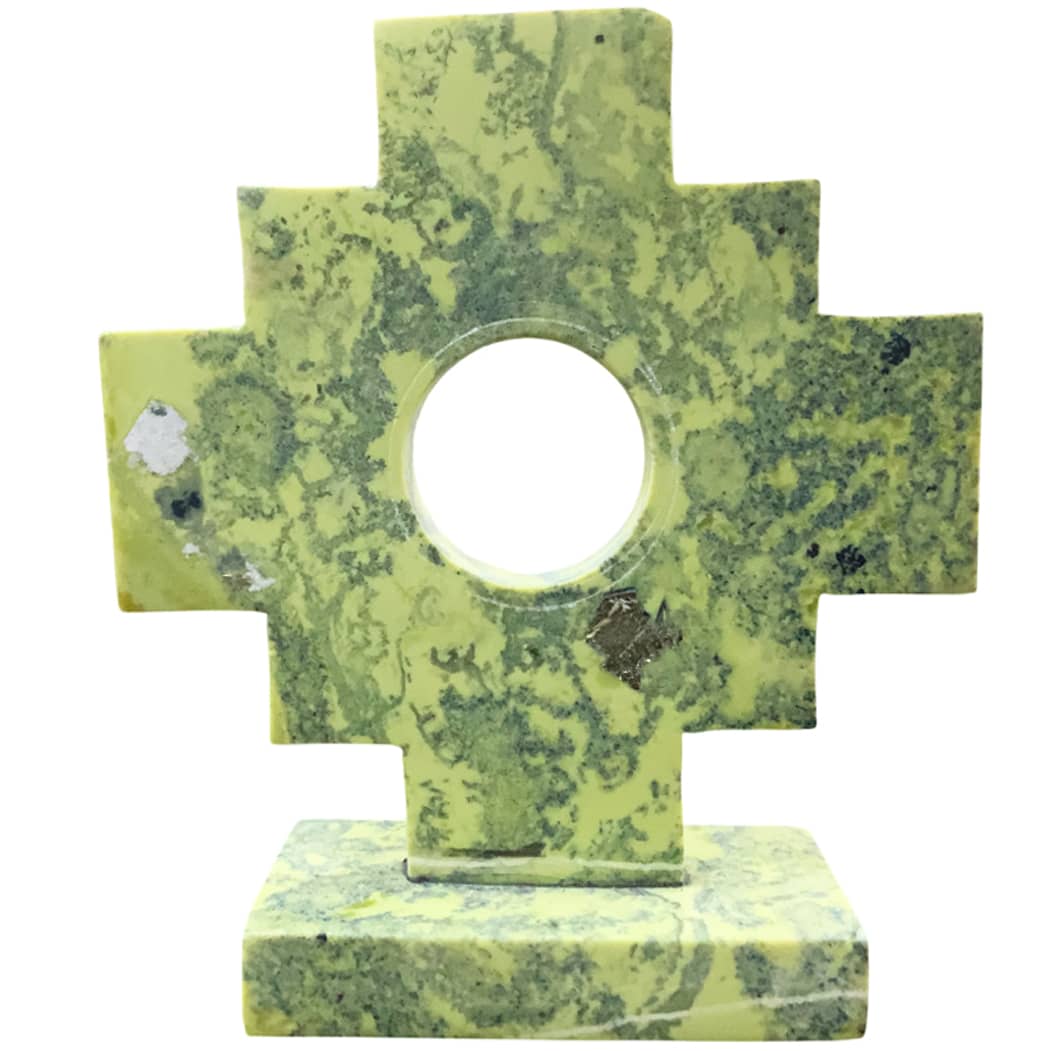 peruvian sacred chakana handcarved in serpentine stone machu picchu