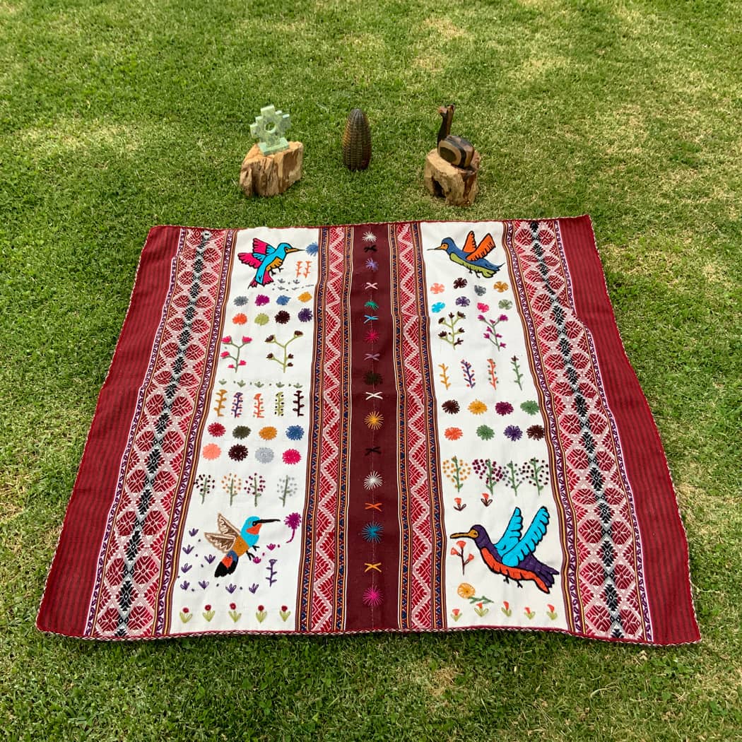 peruvian lliclla shamanic piece handmade in baby alpaca wool