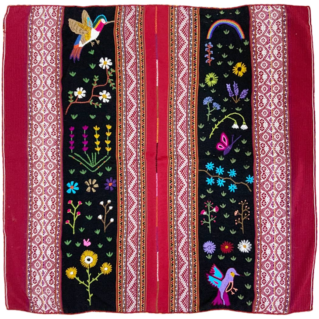 peruvian lliclla shamanic piece handmade in baby alpaca wool