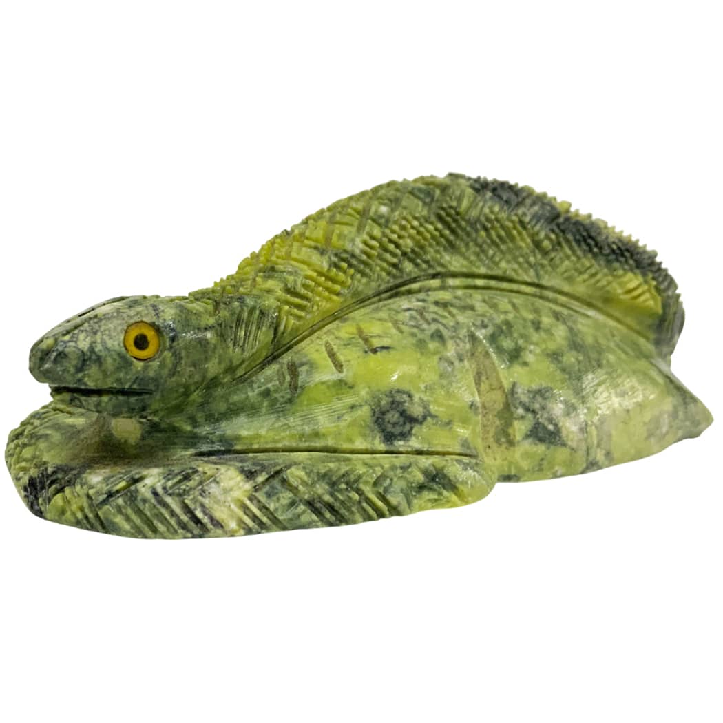 sacred snake carved in serpentine stone