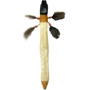 Peruvian-Shamanic-Pipe-Snake-Sacred-Piece-Handcarved-In-Bone-Of-Alpaca