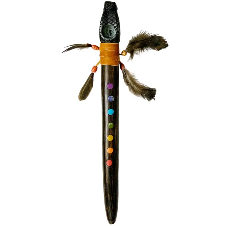Sacred Chonta Pipe 7 Chakras (Snake)