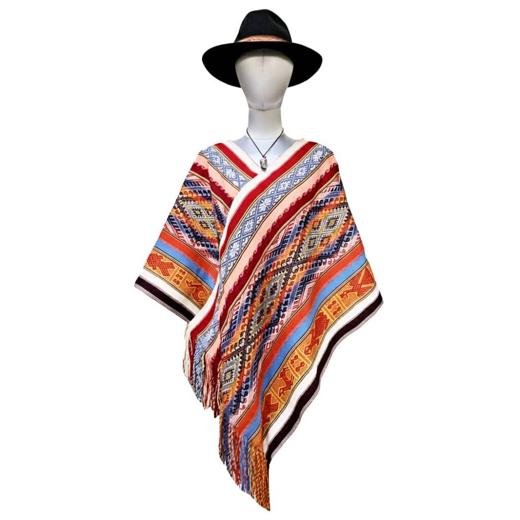 peruvian baby alpaca poncho handwoven