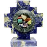 Peruvian-Shamanic-Sacred-Seven-ChackrasTrilogy-Condor-Puma-Snake-Polished-Handcarved-Serpentine-Stone-Andean-Calendar-Stone