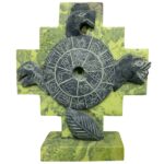 Peruvian-Shamanic-Sacred-Trilogy-Condor-Puma-Snake-Polished-Handcarved-In-Serpentine-Stone-Andean-Calendar