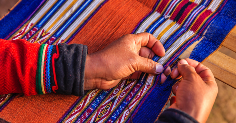 Traditional weaving techniques in Chinchero, Cusco
