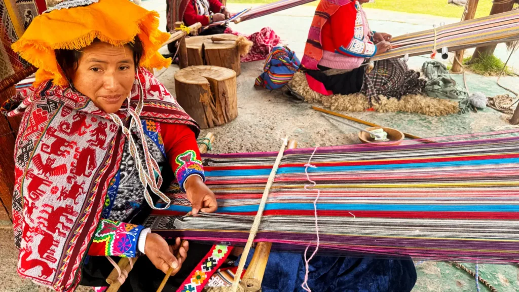 andean weaver in peru